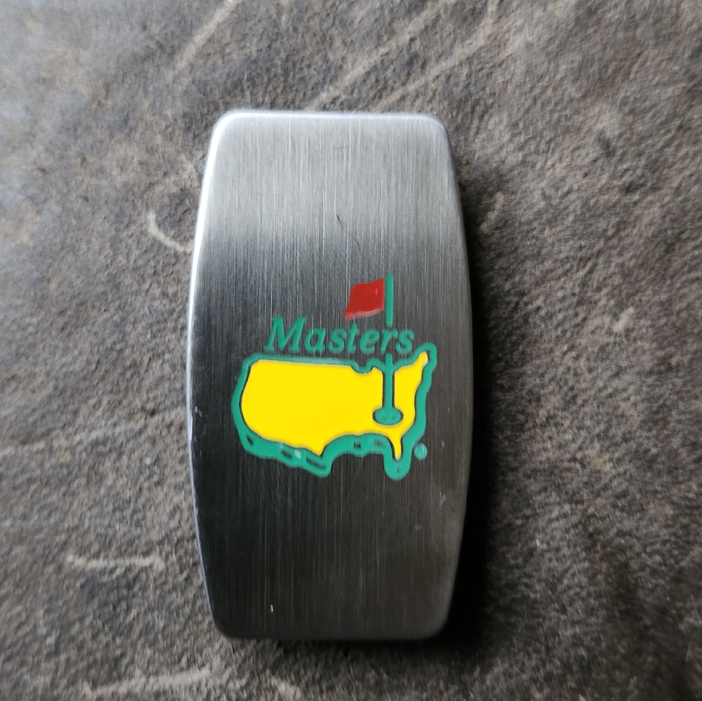 Masters Zippo Silver Money Clip with Yellow and Green Logo  Rare!!!!